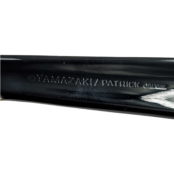 Yamazaki 18/8 Stainless LINDI Black Handle GOLD Accent Vintage Slotted Spoon 1-2 - Picture 6 of 7